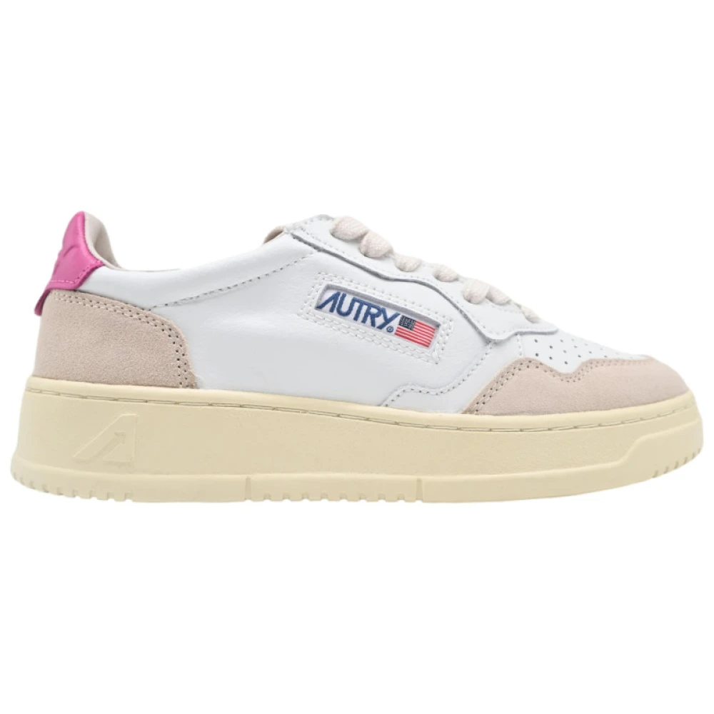 Autry Låg Topp Läder Sneakers Vit Bubbla White, Dam