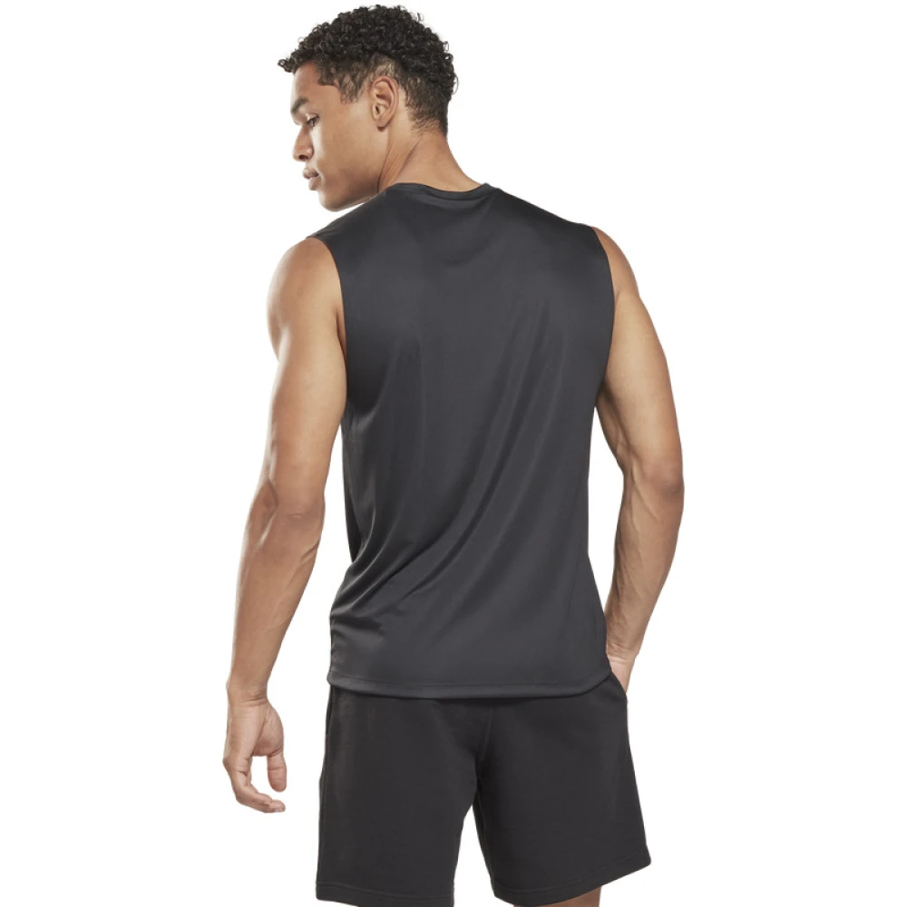Reebok Mouwloze Technische Trainings T-shirt Black Heren