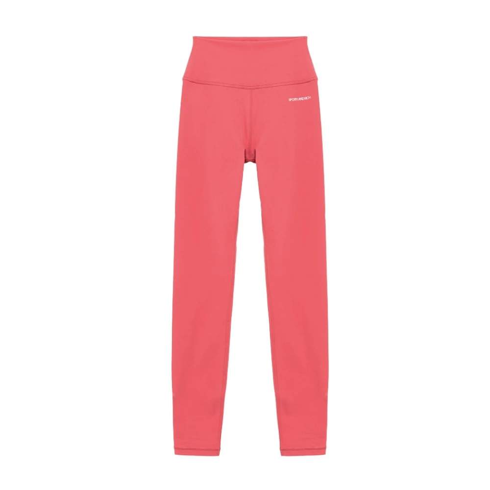 Sporty & Rich Leggings in effen kleur met hoge taille Pink Dames