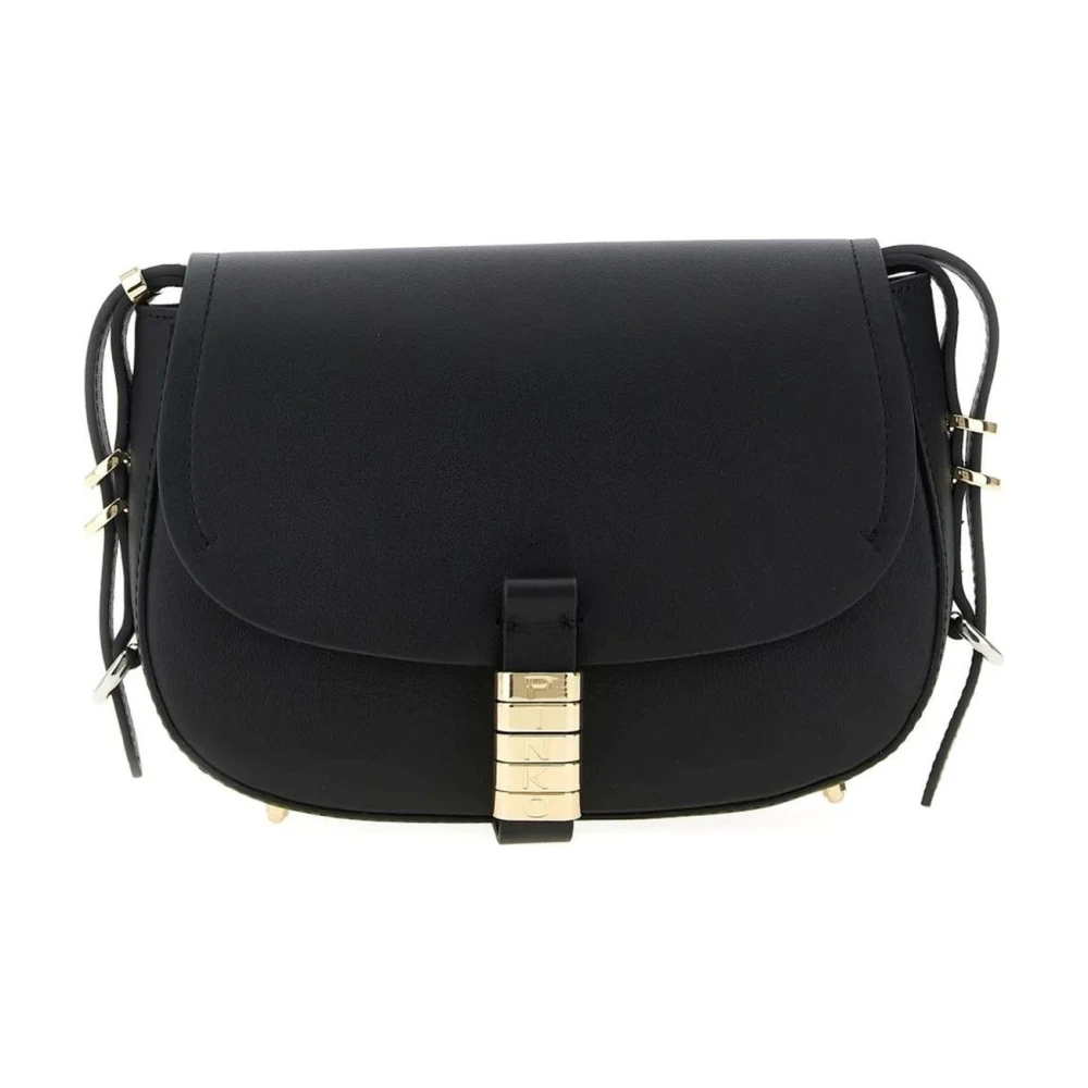 Pinko Women's Black Saddle Mini Shoulder Bag - Cross Body Bags - One Size - Bags