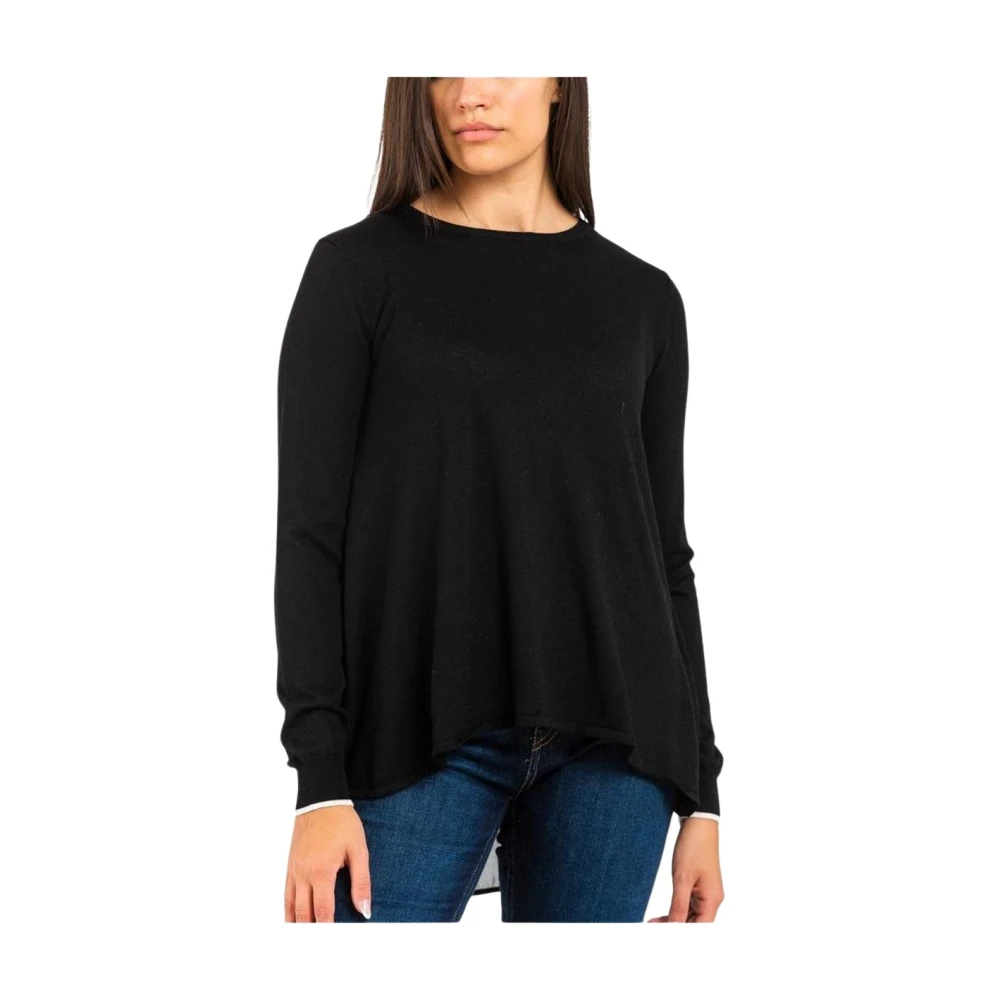 Gas Women's Black Viscose Long Sleeve T-Shirt