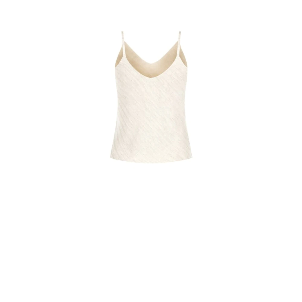 RINASCIMENTO Gestreepte mouwloze top Lente-Zomer 2024 Collectie Beige Dames