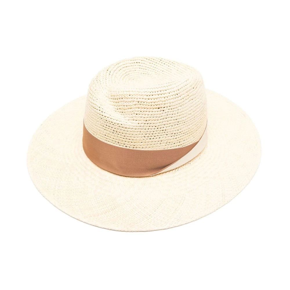 Borsalino Klassieke Fedora Hoed in Zwart Beige Dames