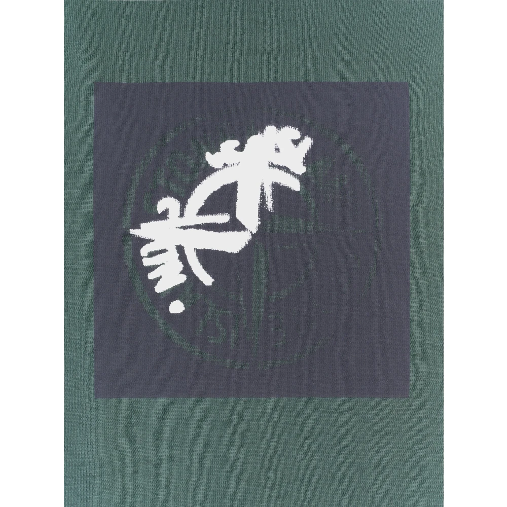Stone Island Katoenen Jersey Logo Print T-shirt Green Heren