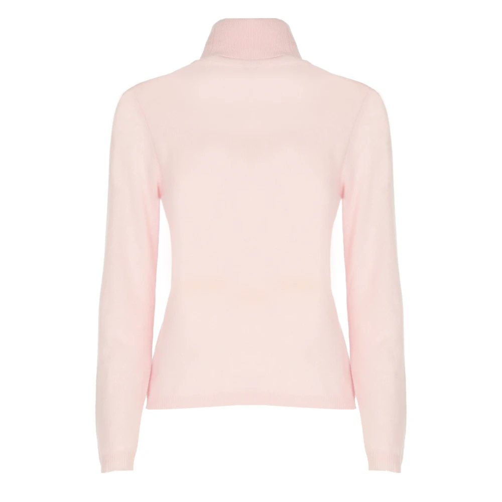 Kangra Roze Kasjmiertrui Hoge Hals Pink Dames