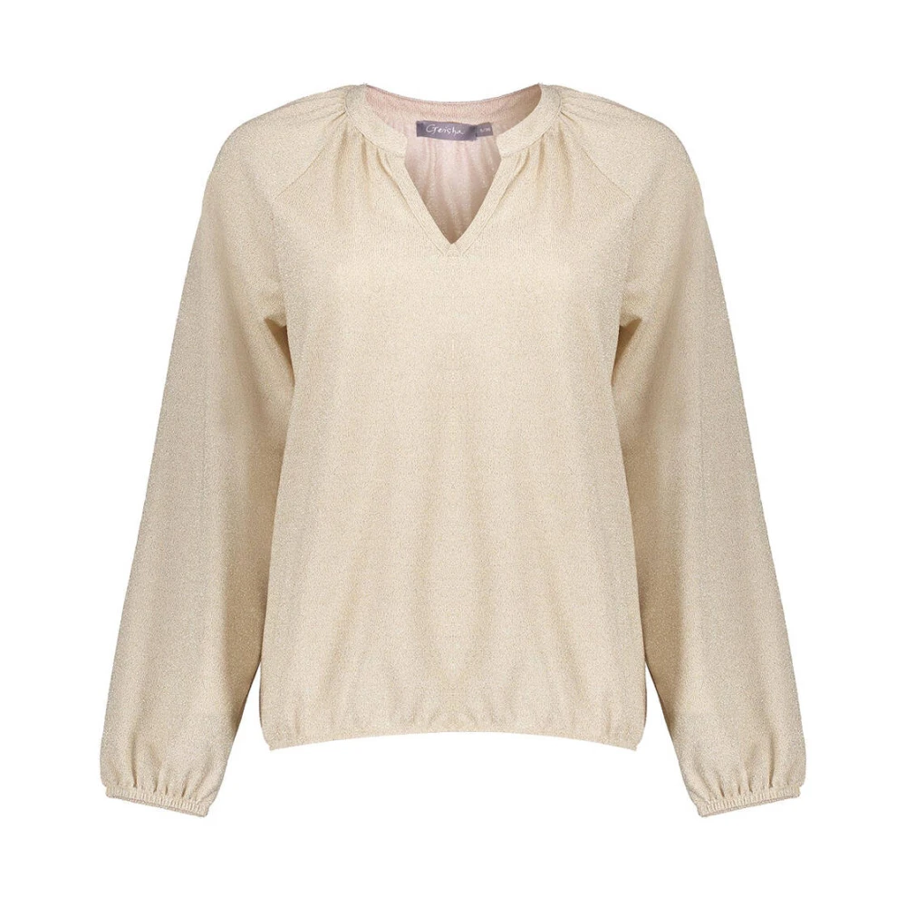 Geisha Top met korte mouwen Beige Dames