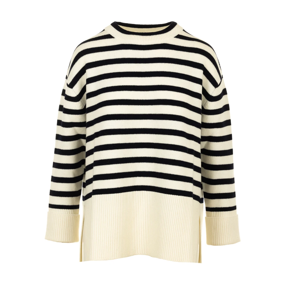 Gran Sasso Zwarte Trui Ronde Hals Stijl White Dames