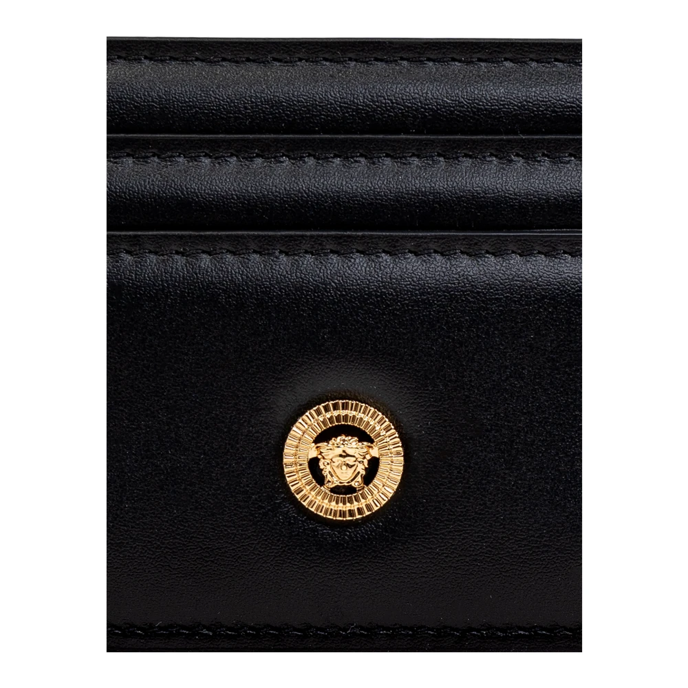 Versace Leren kaarthouder Black Heren