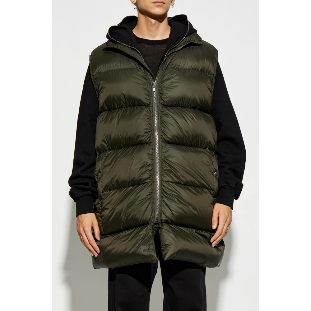 Rick Owens Oversized Flight Down Vest Green Heren