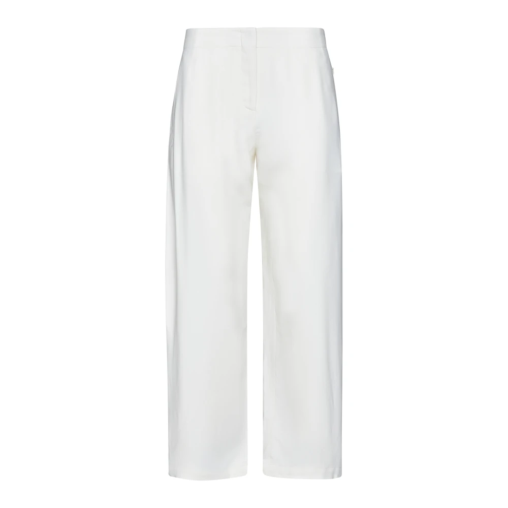 Studio Nicholson Getailleerde broek met gebogen pijp White Dames