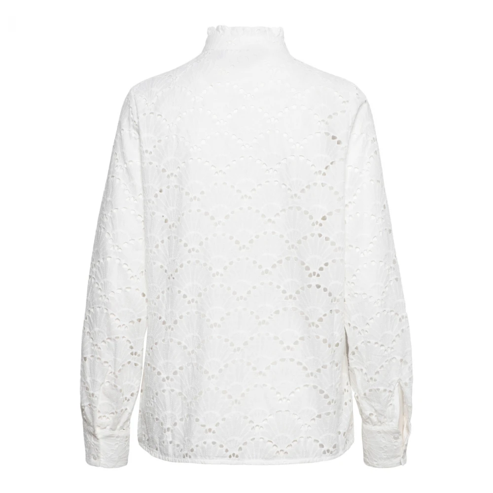 &Co Woman Oversized Hemd mit V-Ausschnitt White Dames