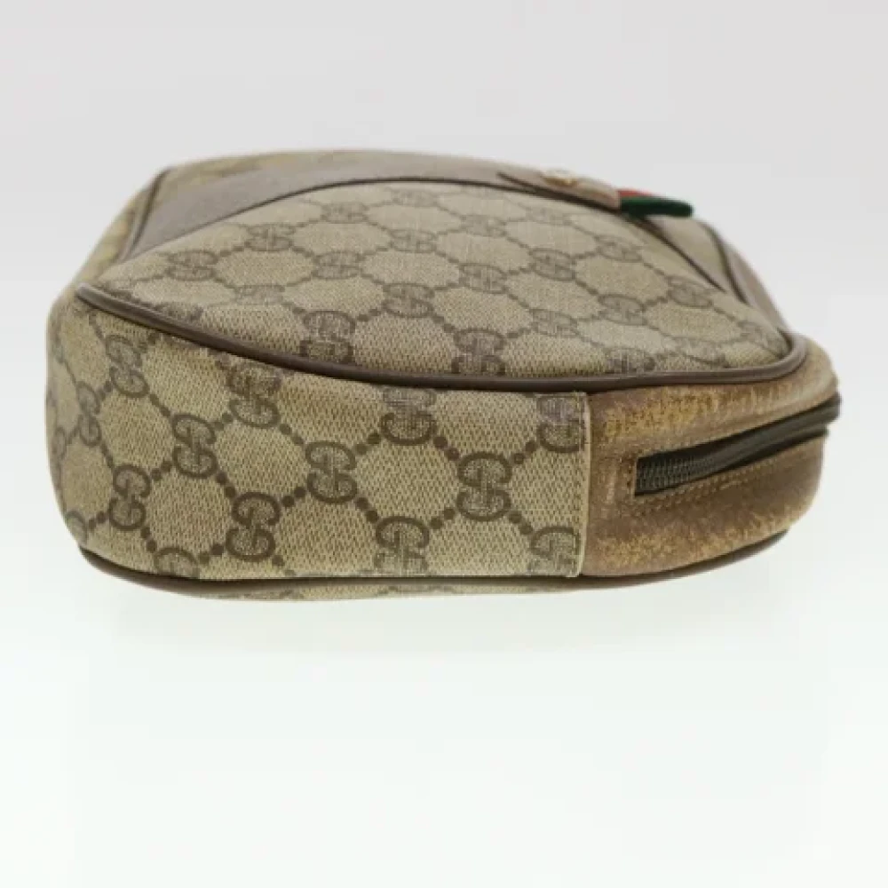 Gucci Vintage Pre-owned Canvas clutches Beige Dames