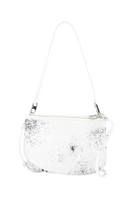Vit Läder Twin Pouch