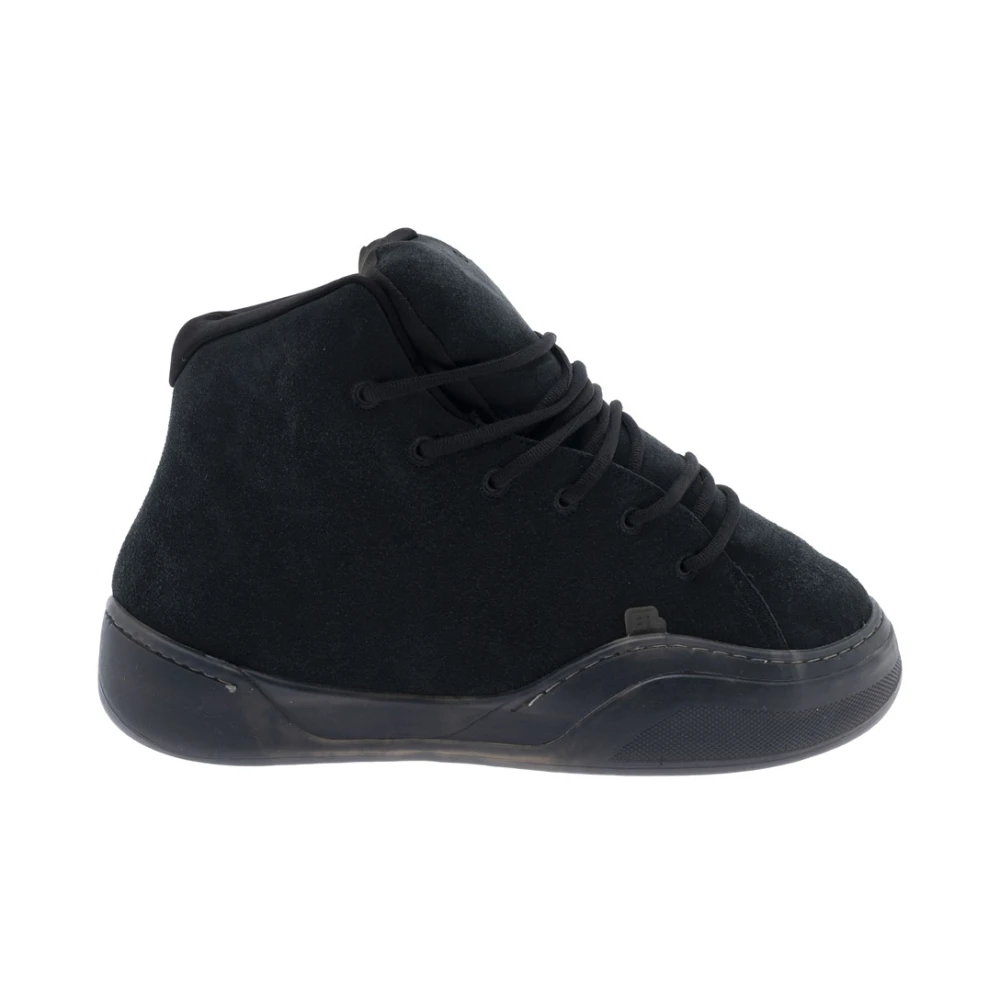 ERL Suede Mid Vamp Skate Sneakers Heren Schoenen Zwart