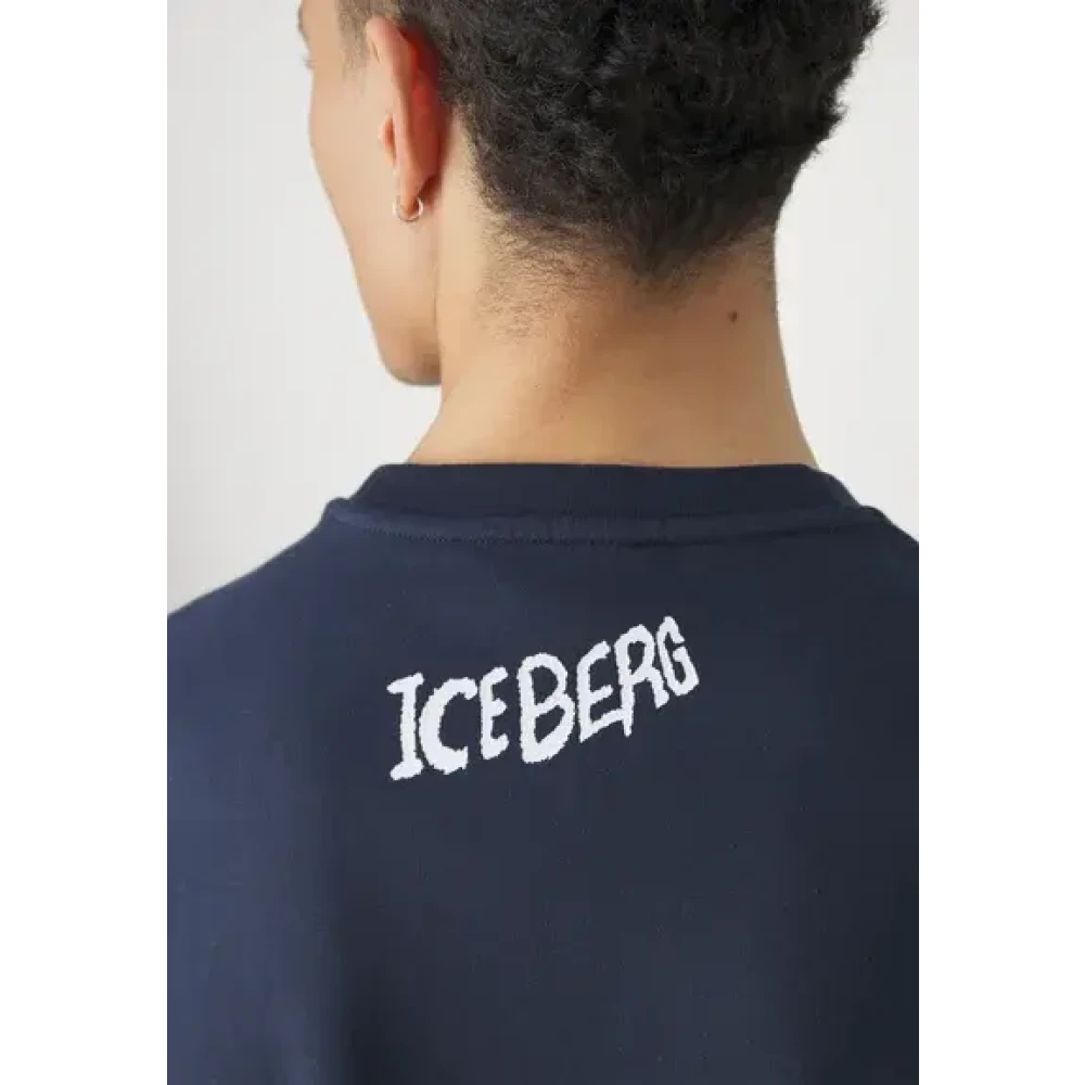 Iceberg Looney Tunes Navy Blue T-shirt Black Heren