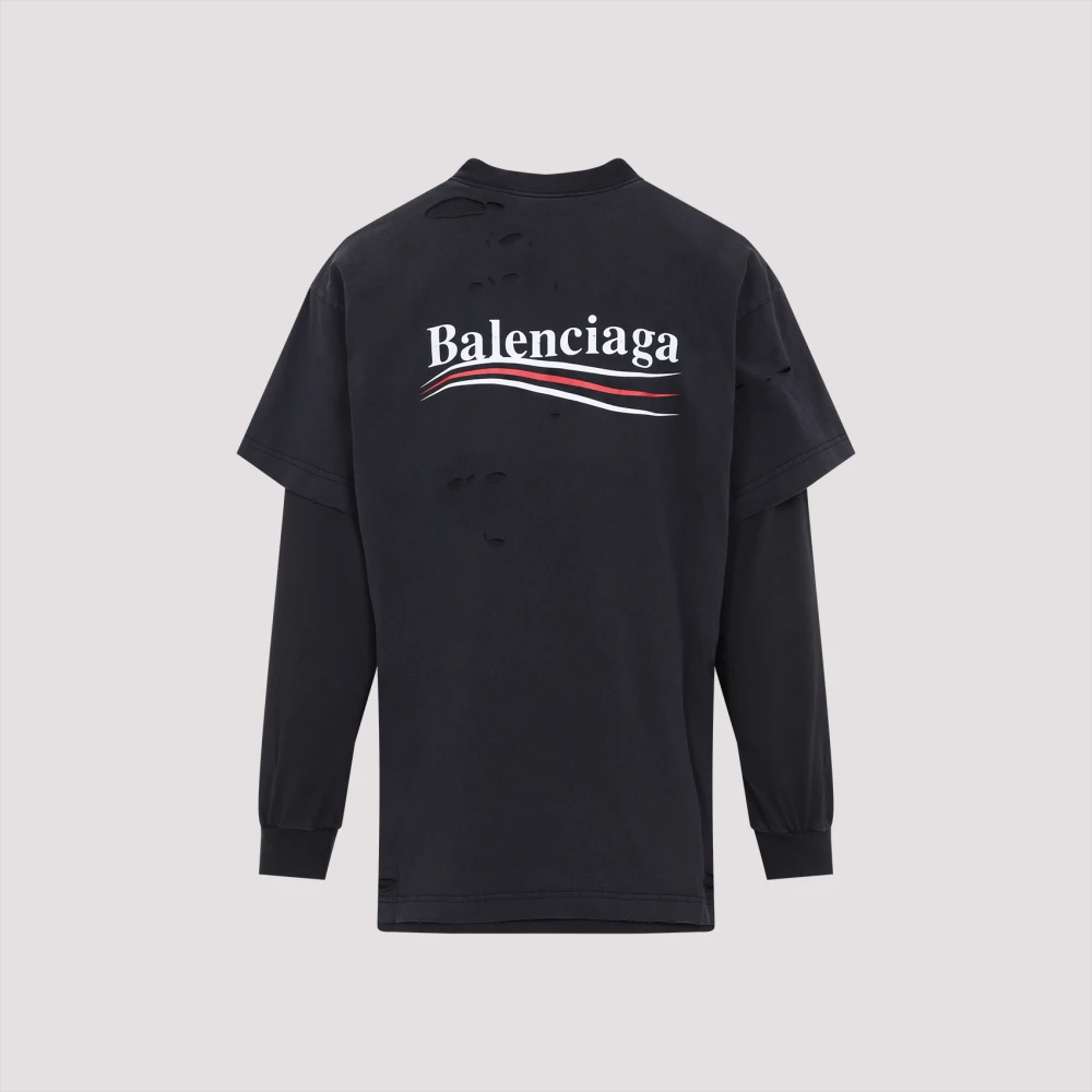 Balenciaga Layered Long Sleeve T-Shirt Black Dames