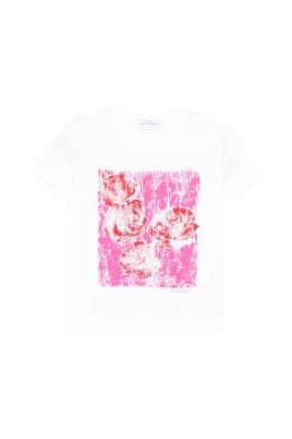T-shirt med blomsterprint