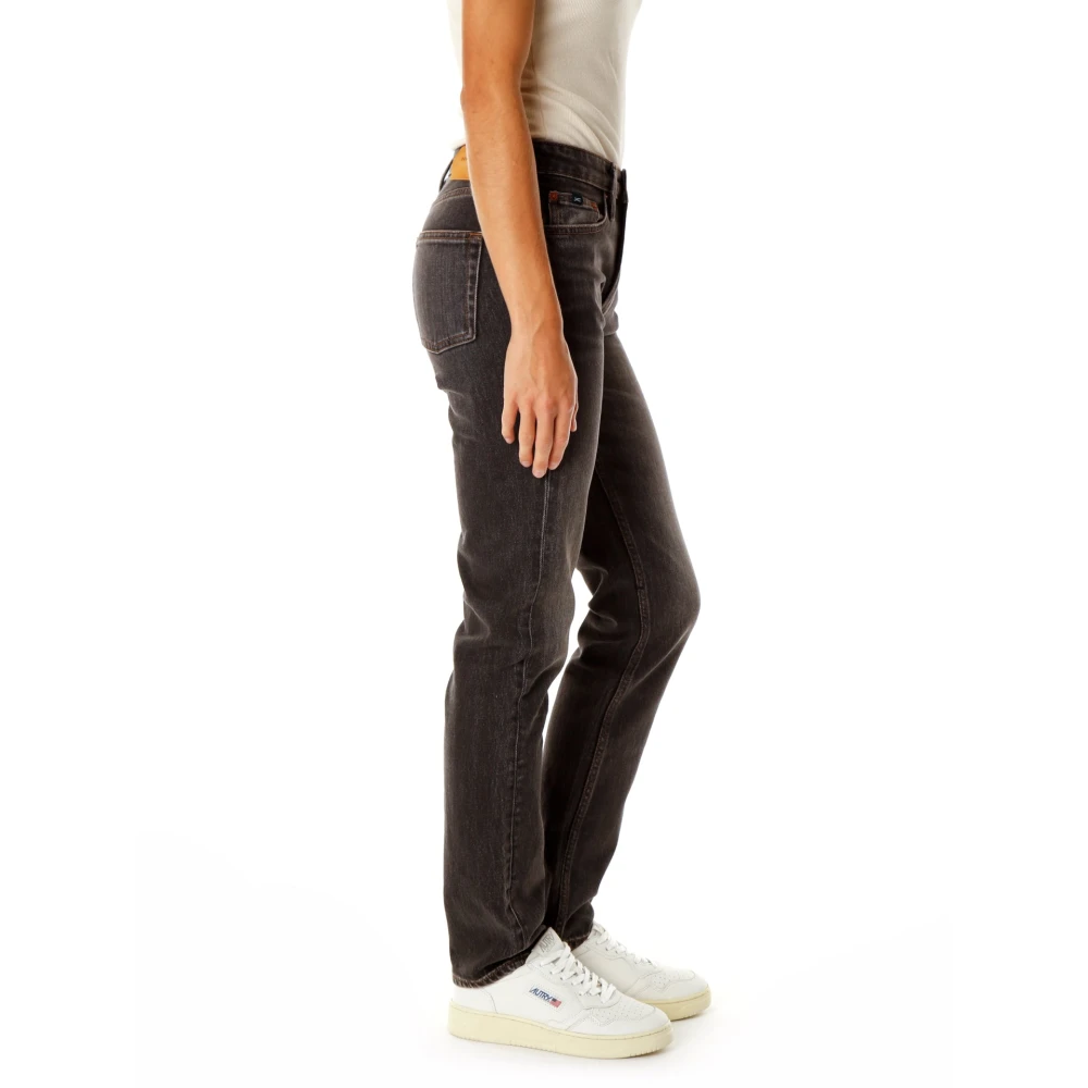 Denham Slim Fit Mid Waist Jeans Gray Heren
