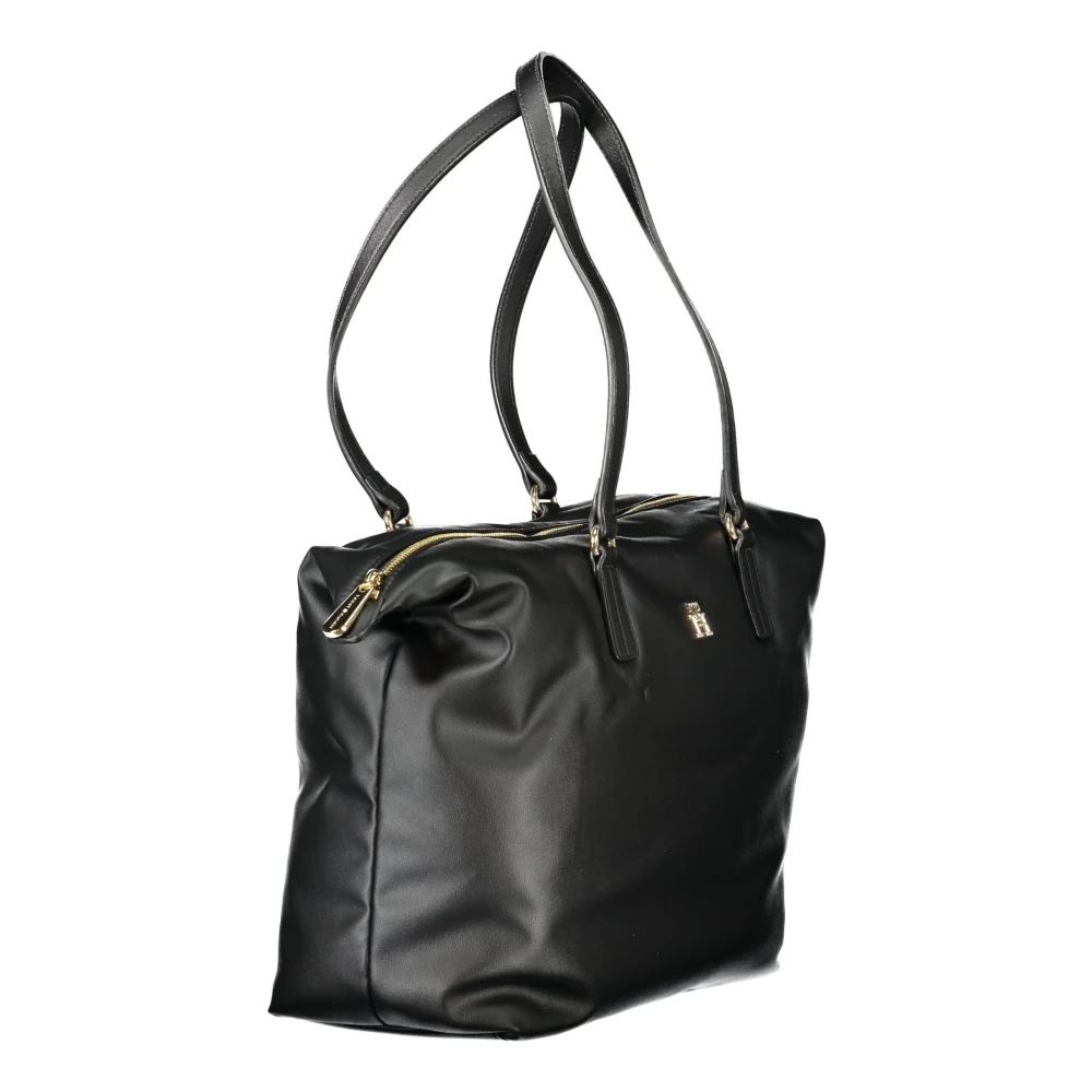 Tommy Hilfiger Zwarte dames schoudertas met logo Black Dames