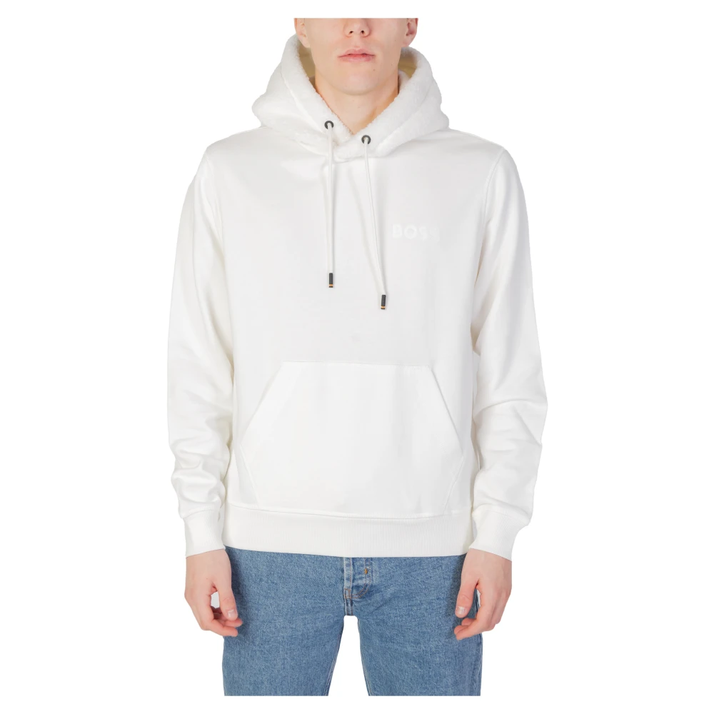 Hugo Boss Heren Hoodie Herfst Winter Collectie Beige Heren