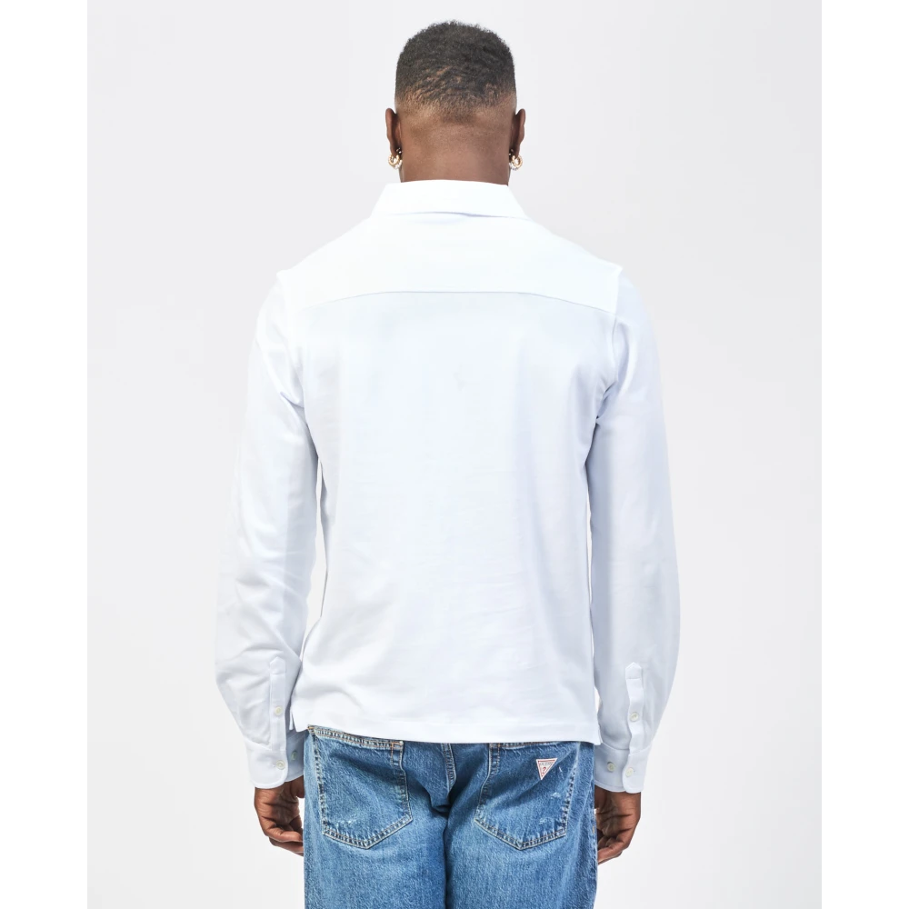K-way Wit Overhemd Lange Mouw Modern White Heren