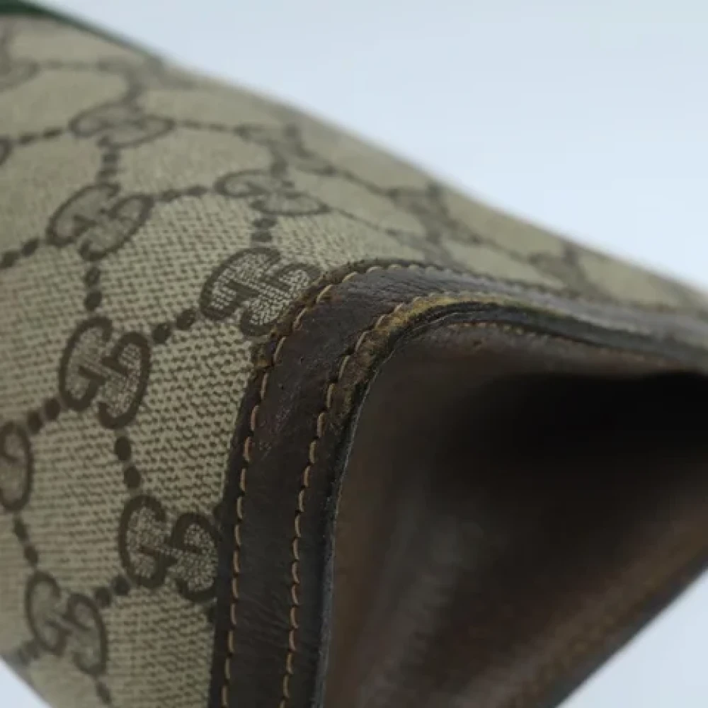 Gucci Vintage Pre-owned Canvas clutches Beige Dames