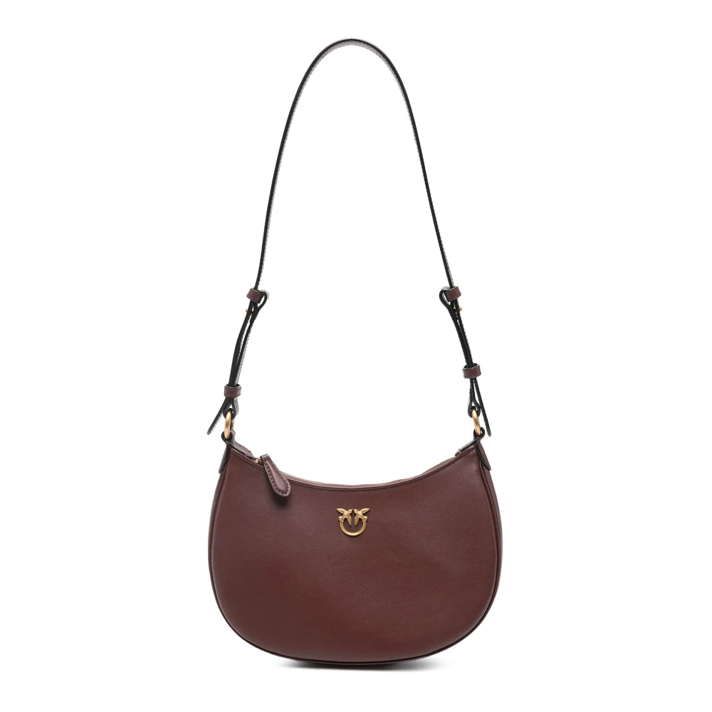 Pinko , Shoulder Bags, Female, Brown, One Size, Mini Love Bag Half Moon