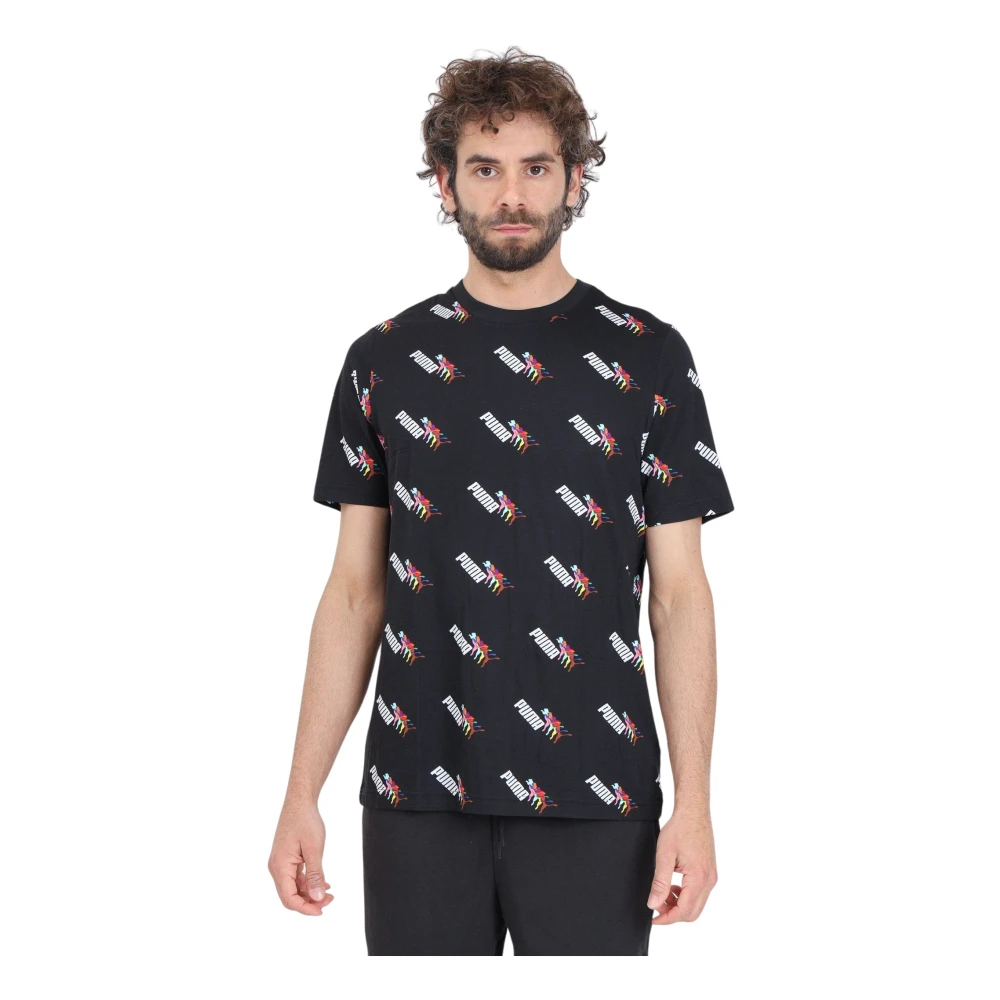 Puma Zwarte T-shirt en Polo Collectie Multicolor Heren