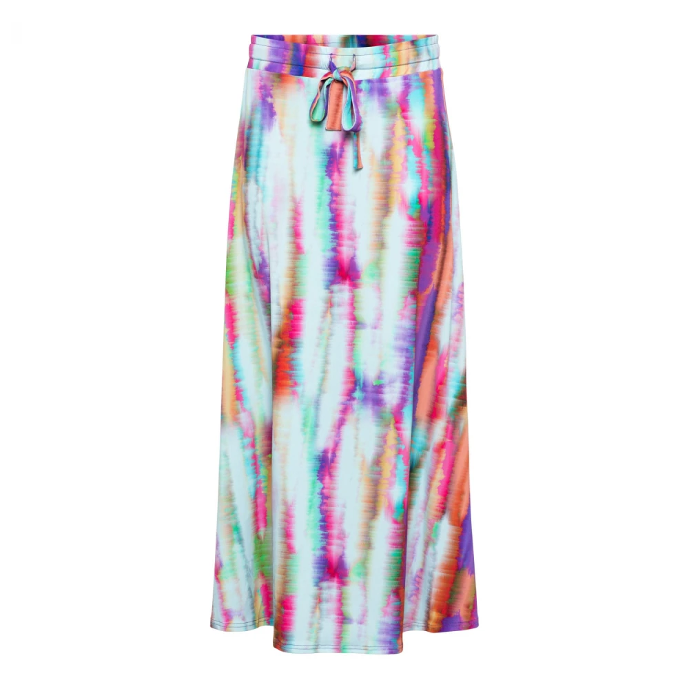 &Co Woman Waterverf Multi Elastische Taille Rok Multicolor Dames