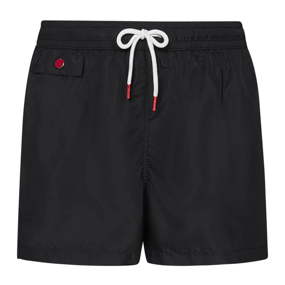 Kiton Zwarte zwembroek stijlvolle zomercollectie Black Heren