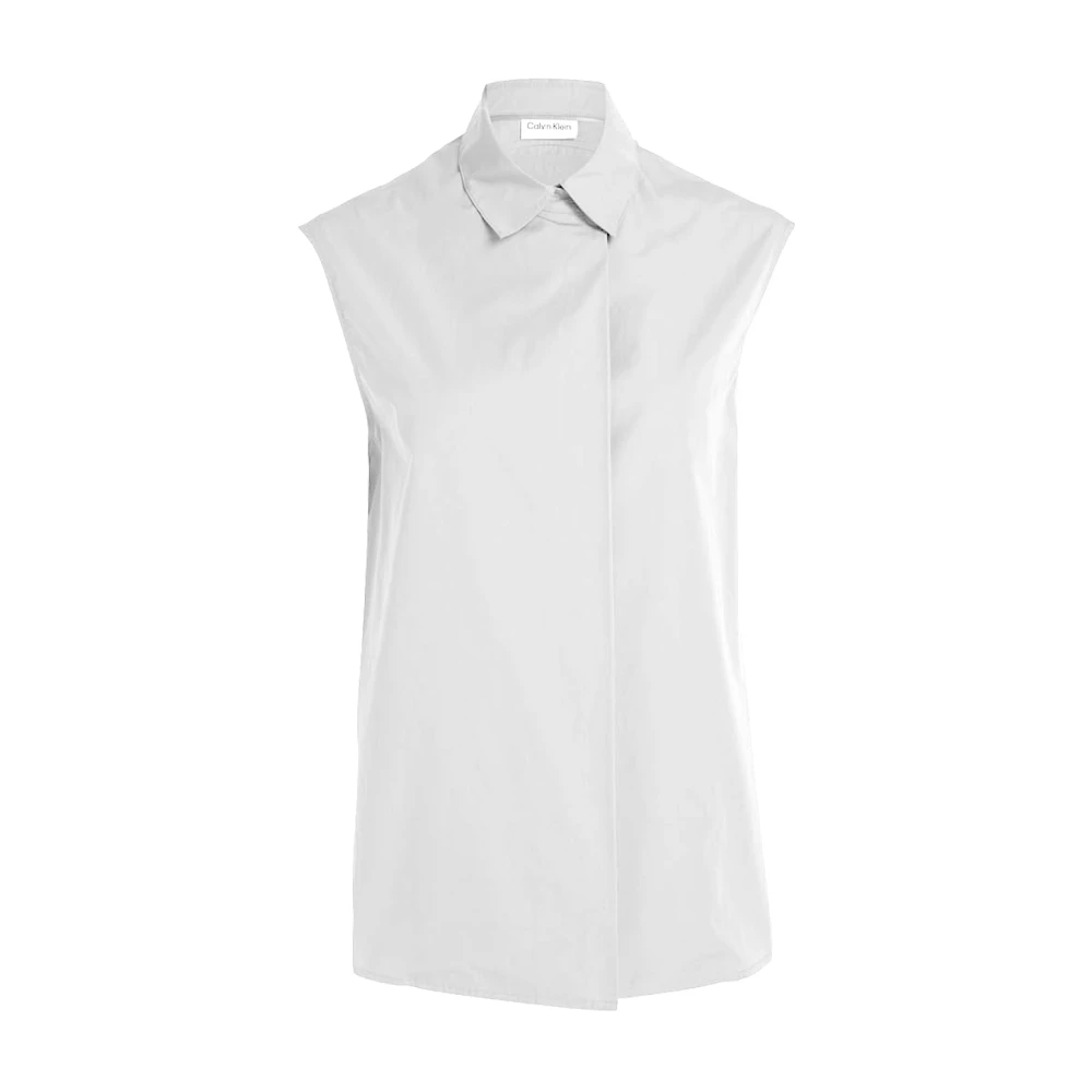 Calvin Klein Katoenen Overhemd White Dames