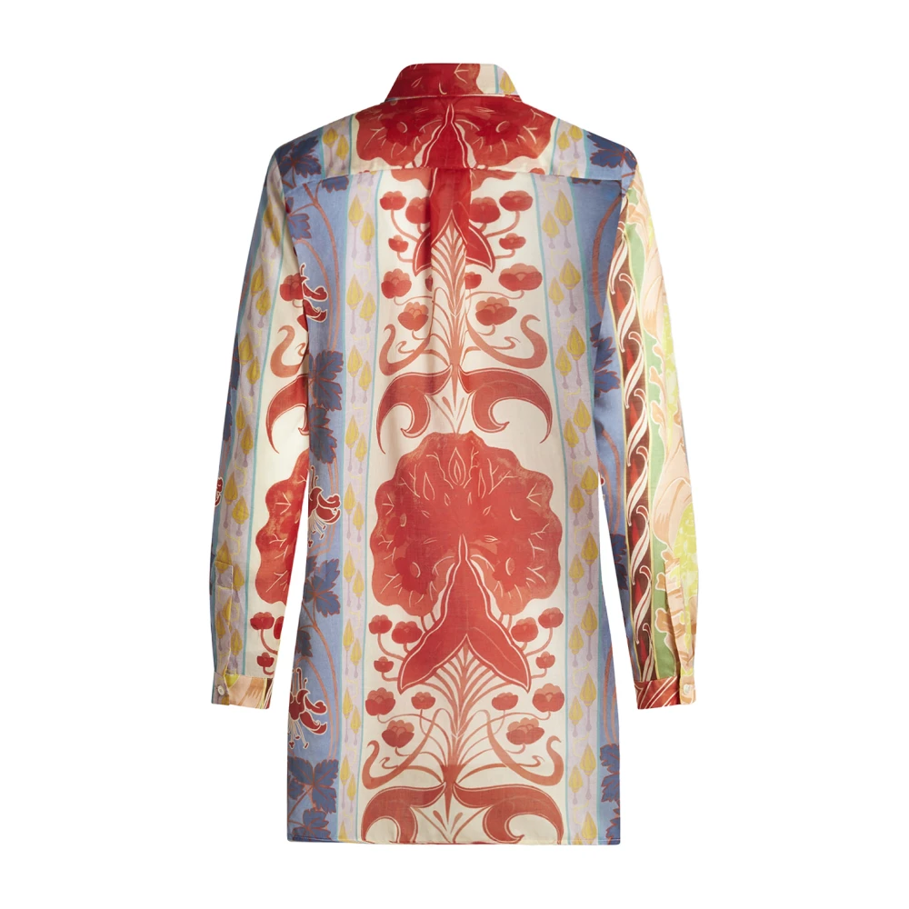 ETRO Witte Zomer Print Lange Shirt Multicolor Dames