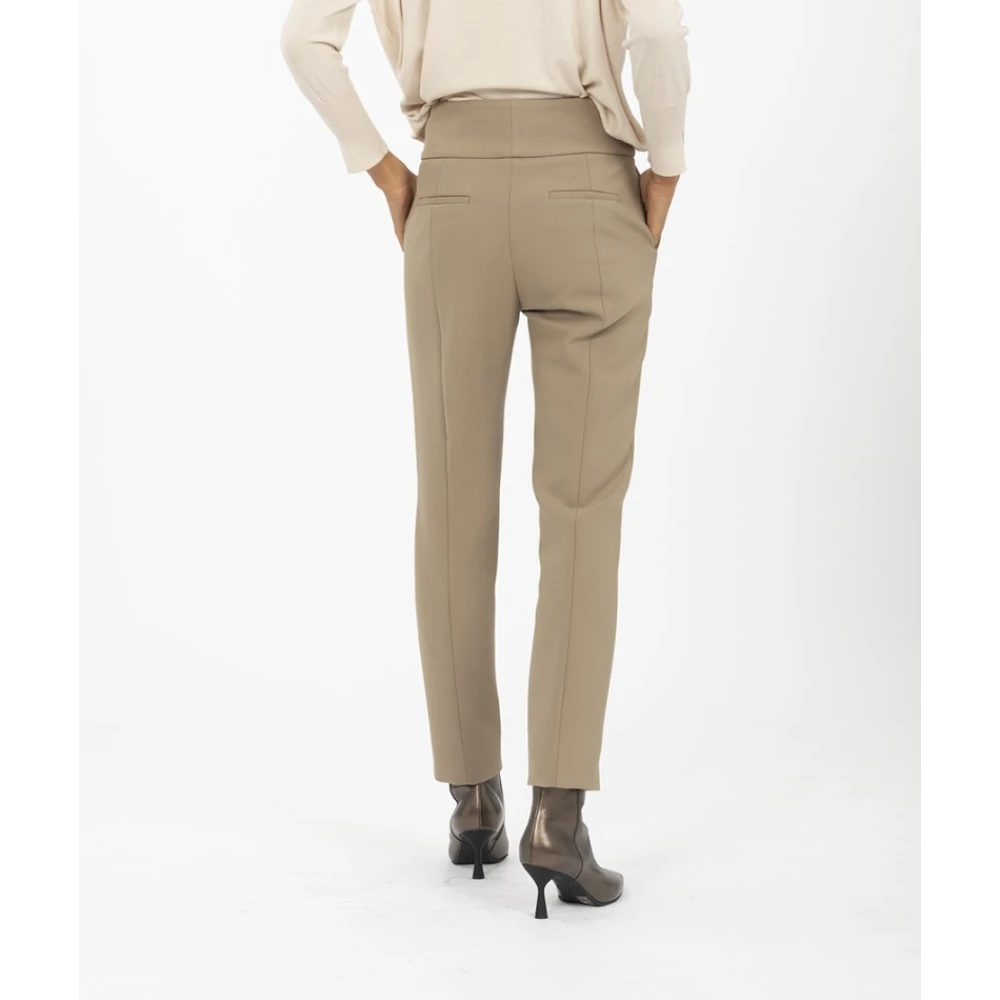 PESERICO Technische sportbroek met brede taille Beige Dames