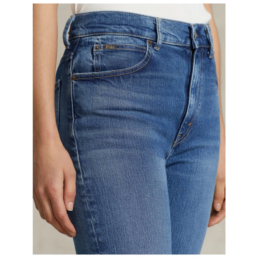 Polo Ralph Lauren Crop Flare Jeans Blue Dames