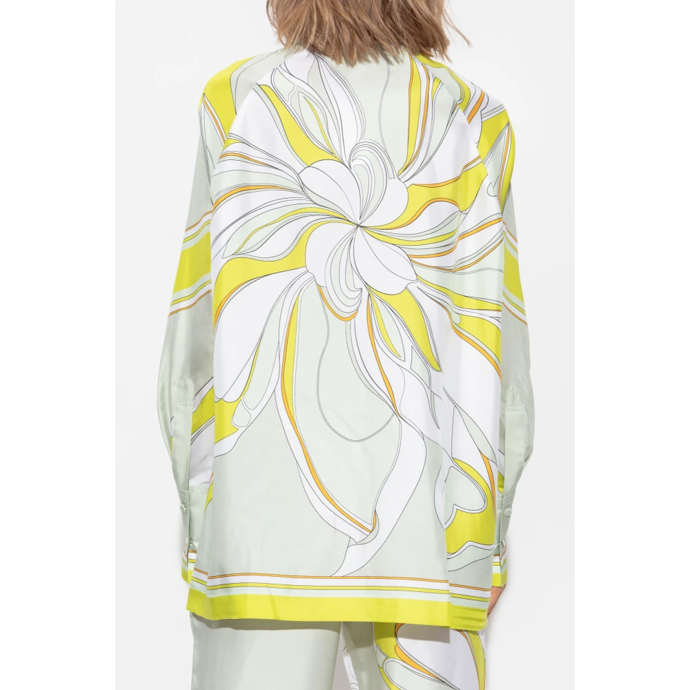 TORY BURCH Zijden shirt met print Multicolor Dames