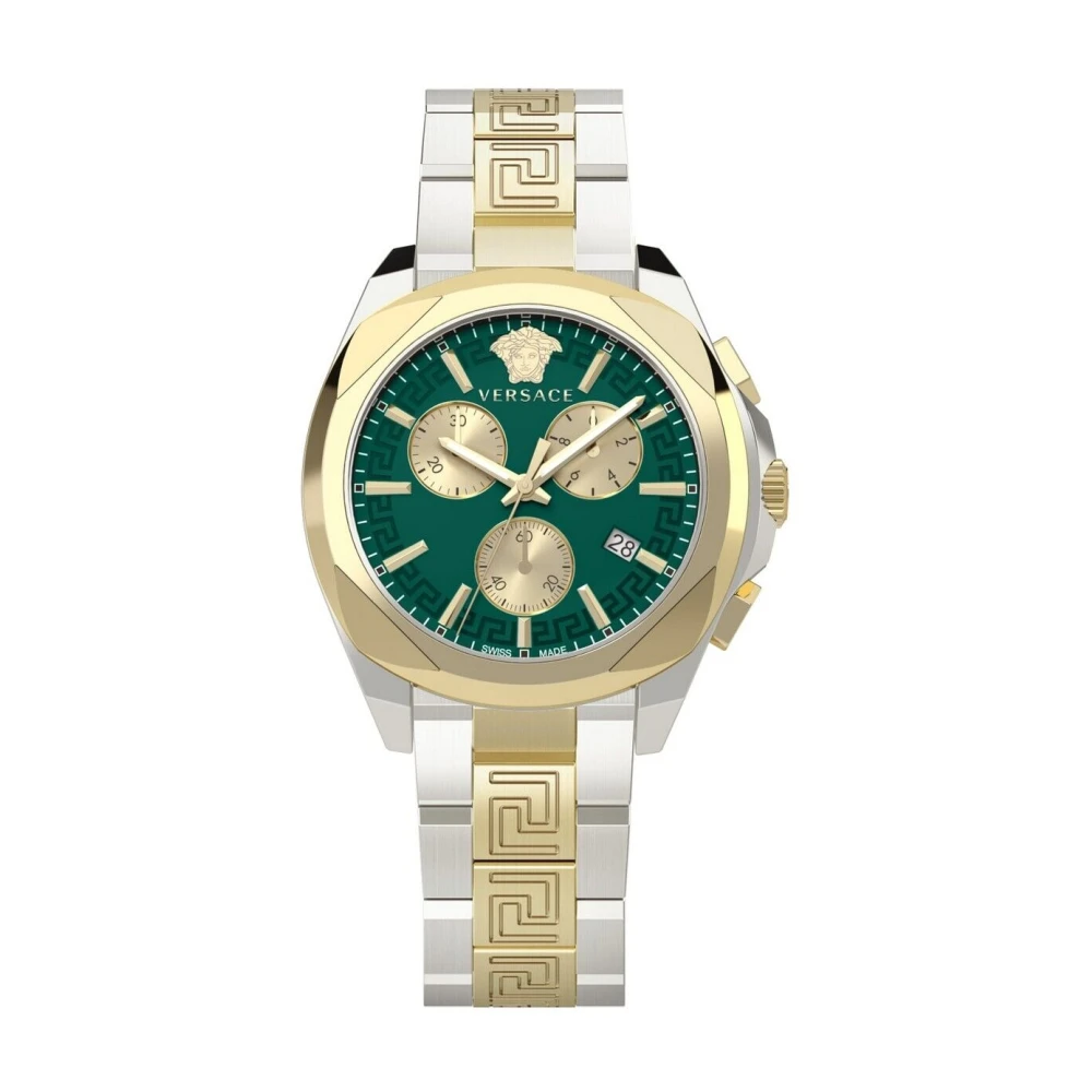 Versace Yellow Chrono Lady Bicolor Green Watch - Female - Watches - One Size - Accessories