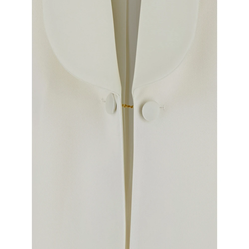 Victoria Beckham Witte Shawl Kraag Jas Vrouw Stof White Dames