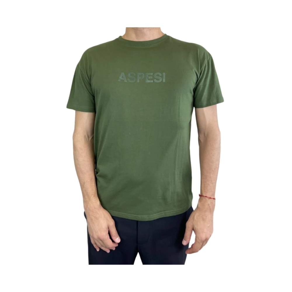 Aspesi Groen T-shirt met Korte Mouwen Green Heren