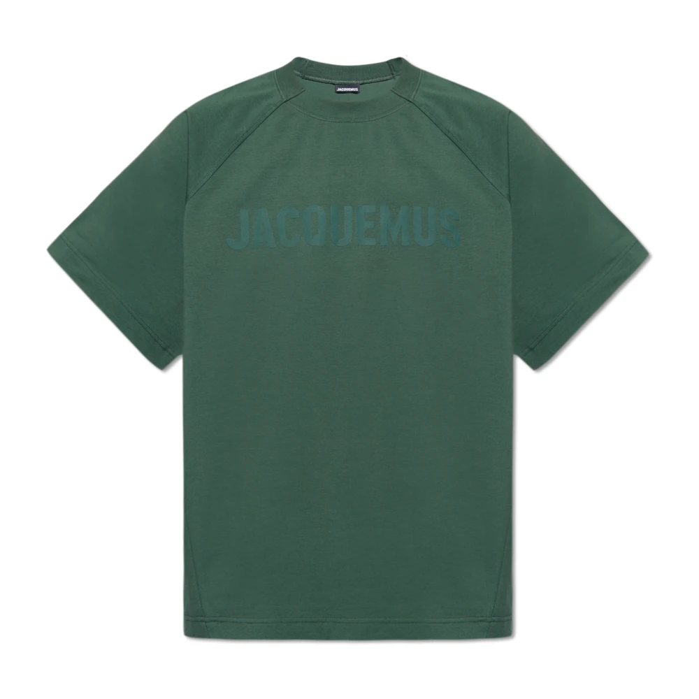 Jacquemus Typo T-shirt met logo Green Heren