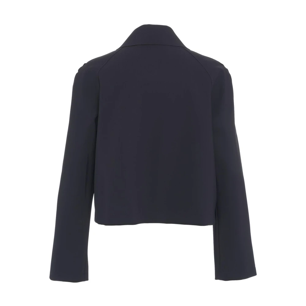 Harris Wharf London Blauwe Scuba Jas met Ritssluiting Blue Dames
