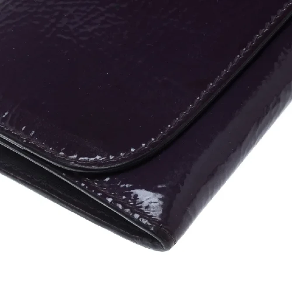 Miu Pre-owned Leather wallets Purple Dames