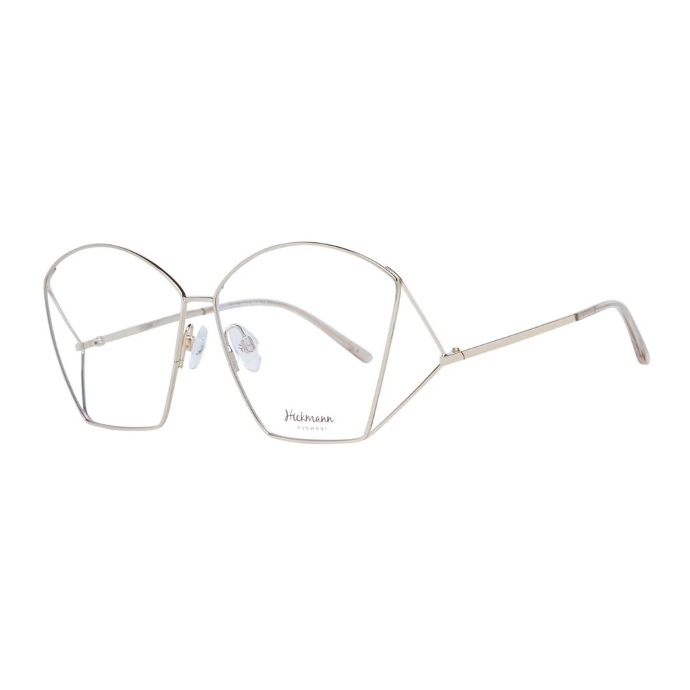 Ana Hickmann Gouden Vierkante Metalen Optische Frames met Hoes Yellow Dames