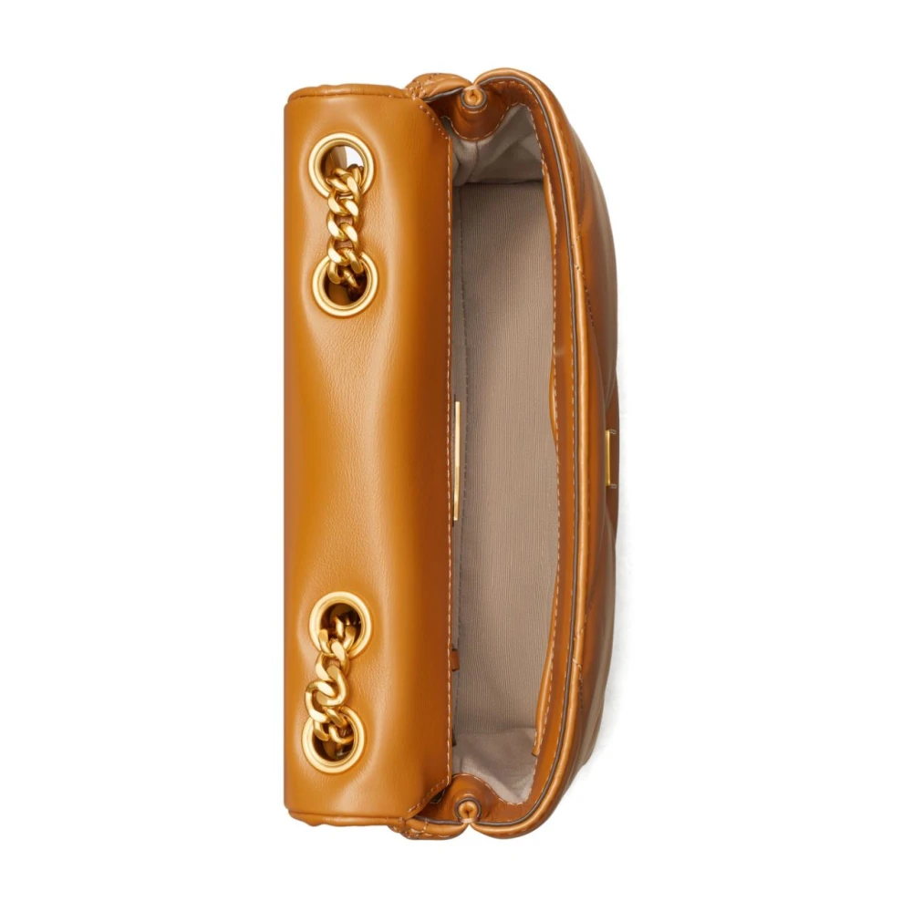 TORY BURCH Kleine Kira Gewatteerde Schoudertas Brown Dames