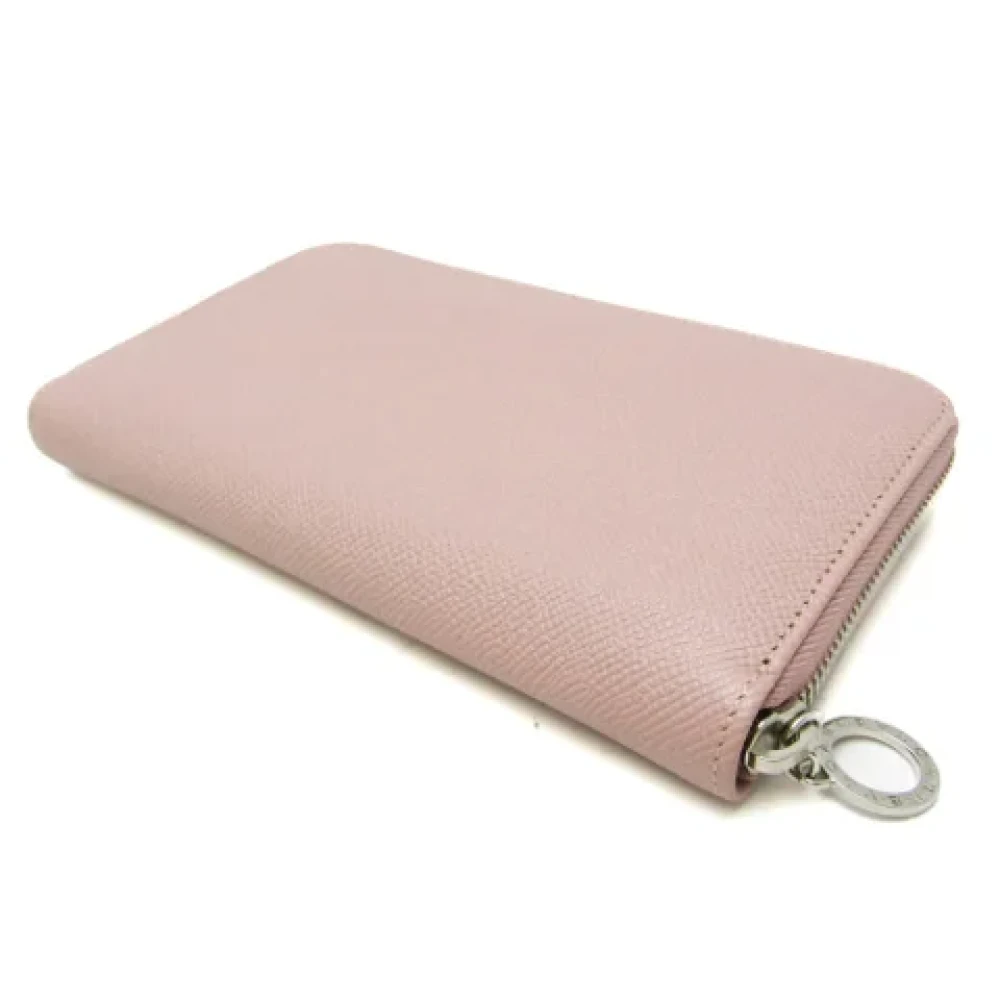 Bvlgari Vintage Pre-owned Leather wallets Pink Dames