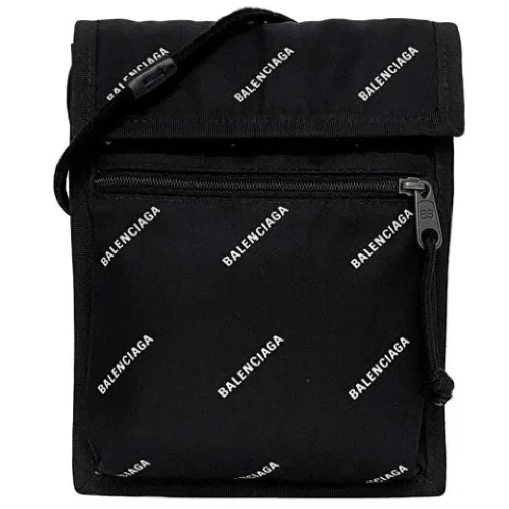 Balenciaga Vintage Pre-owned Nylon shoulder-bags Black Dames