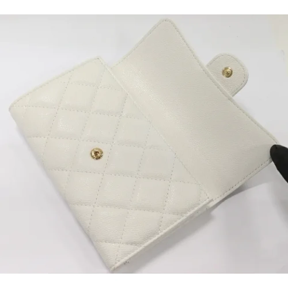 Chanel Vintage Pre-owned Leather wallets White Dames