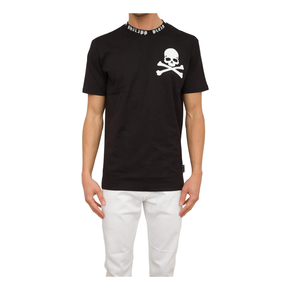 Philipp Plein Skull&Bones Ronde Hals T-shirt Zwart Black Heren