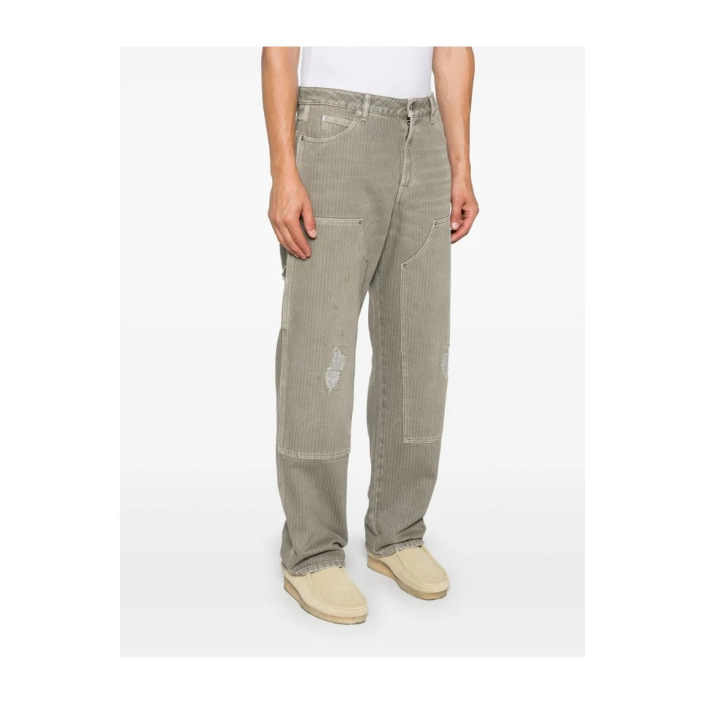 Golden Goose Vintage olijf katoenblend jeans Gray Heren