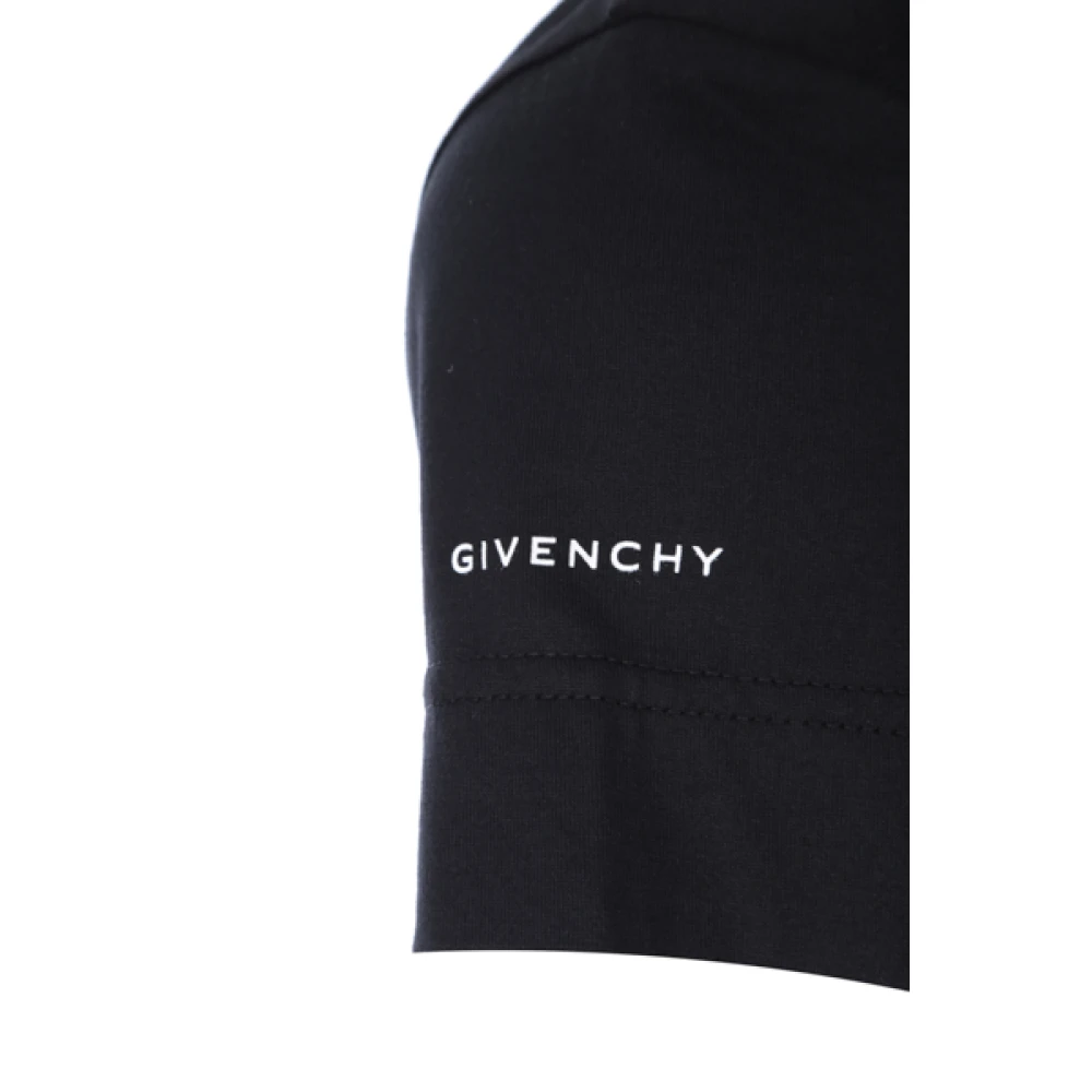 Givenchy Zwart Chain Print Slim Fit T-shirt van Black Dames