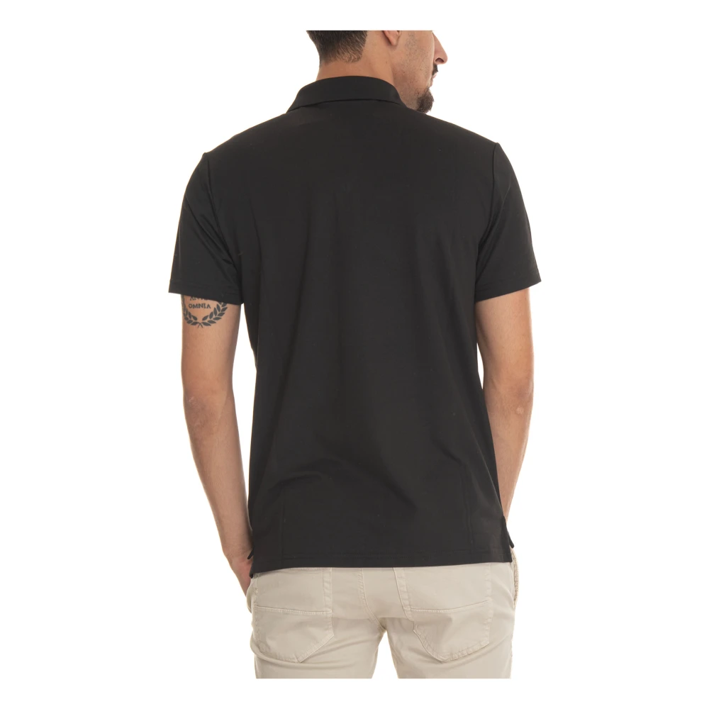 Peuterey Jersey katoenen poloshirt met logo Black Heren